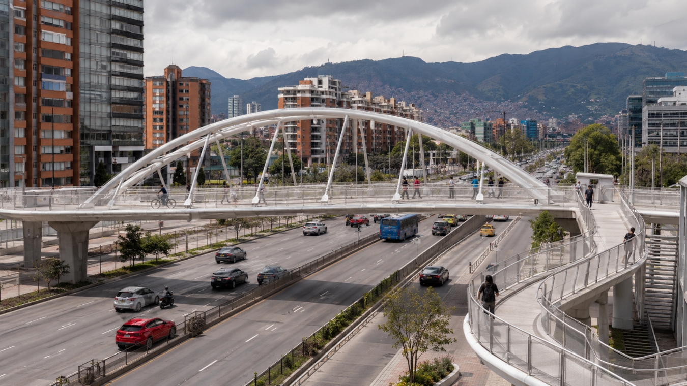 Puente bici-peatonal de El Edén: la obra que promete aliviar la movilidad en la avenida Boyacá