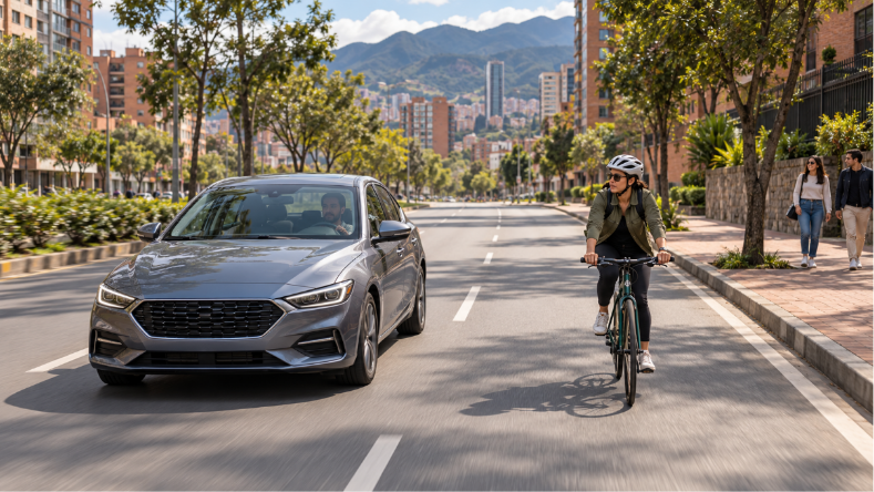 Ley 2635 de 2026: distancia mínima de 1,50 metros para adelantar ciclistas
